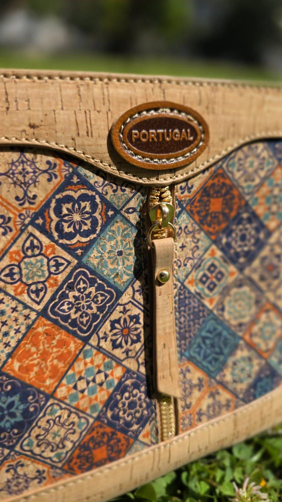 Korek - kabelka pevná: modro-oranžová