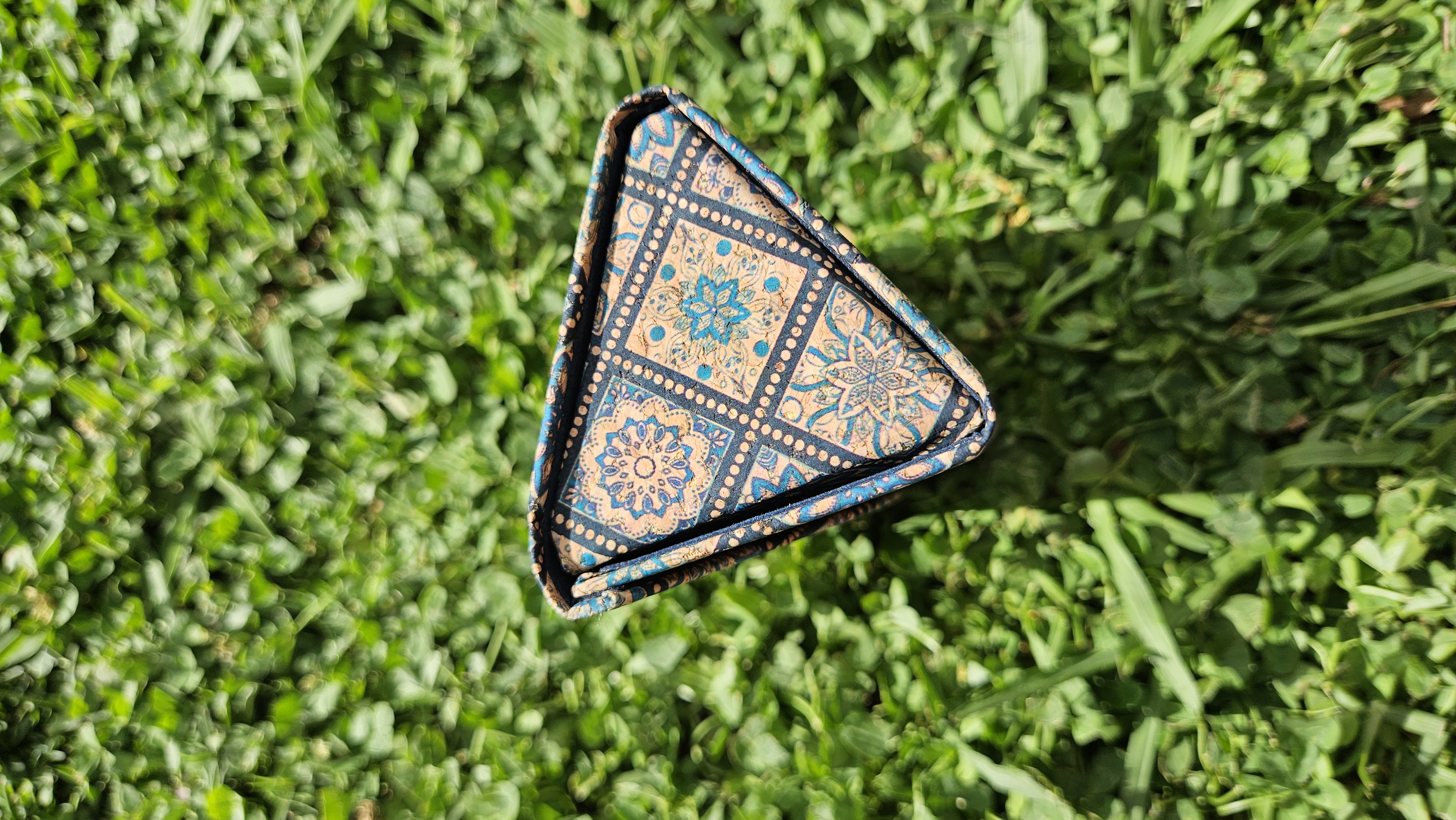 Korek - pouzdro na brýle triangl: modrá