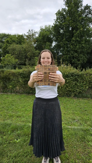 Korek - kabelka malá: hnědo-modrá